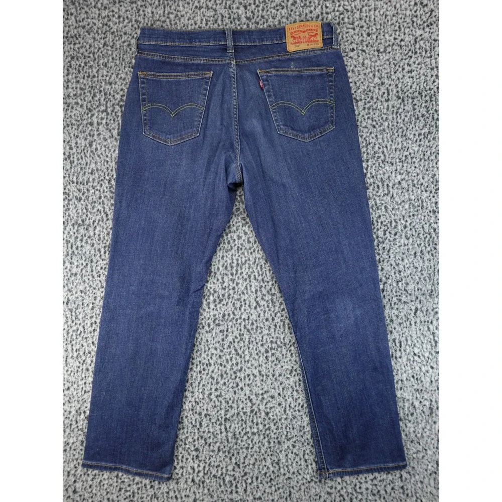 Levi's 541 Athletic Taper Jeans Mens W34 L30 Blue Good Distressed Denim